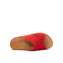 Load image into Gallery viewer, Red platforms TAMARA made with leather suede
