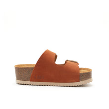 Load image into Gallery viewer, Brown platforms ZOE made with leather suede
