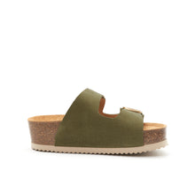 Carica l&#39;immagine nel visualizzatore di Gallery, Green platforms ZOE made with suede leather
