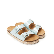 Load image into Gallery viewer, Light Blue platforms ANA made with eco-leather
