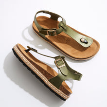 Load image into Gallery viewer, Green platforms LEON made with eco-leather
