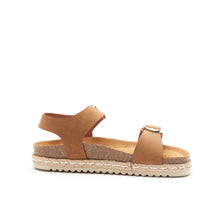 Load image into Gallery viewer, Cognac Brown platforms INES made with eco-leather
