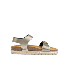 Carica l&#39;immagine nel visualizzatore di Gallery, Bronze platforms INES made with eco-leather
