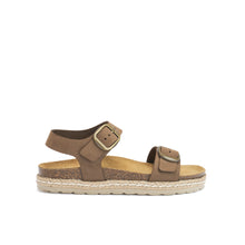 Carica l&#39;immagine nel visualizzatore di Gallery, Brown platforms INES made with nubuck leather
