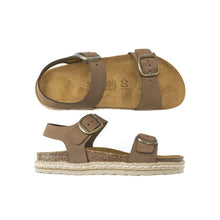 Carica l&#39;immagine nel visualizzatore di Gallery, Brown platforms INES made with nubuck leather
