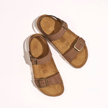 Carica l&#39;immagine nel visualizzatore di Gallery, Brown platforms INES made with nubuck leather
