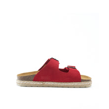 Load image into Gallery viewer, Red platforms ANA made with suede leather
