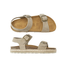 Load image into Gallery viewer, Taupe platforms INES made with nubuck leather
