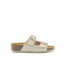 Load image into Gallery viewer, Beige platforms CARLA made with eco-leather
