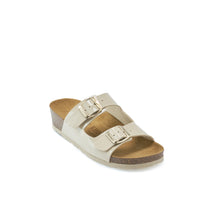 Load image into Gallery viewer, Beige platforms CARLA made with eco-leather
