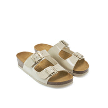 Load image into Gallery viewer, Beige platforms CARLA made with eco-leather
