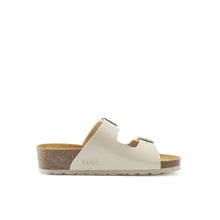 Load image into Gallery viewer, Beige platforms CARLA made with eco-leather
