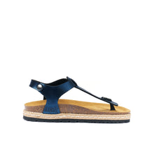 Load image into Gallery viewer, Navy platforms LEON made with eco-leather
