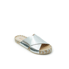 Carica l&#39;immagine nel visualizzatore di Gallery, Silver espadrilles ZOE made with eco-leather
