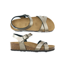 Carica l&#39;immagine nel visualizzatore di Gallery, Bronze platforms SARA made with eco-leather
