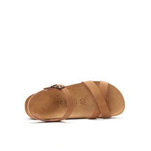 Carica l&#39;immagine nel visualizzatore di Gallery, Cognac Brown platforms SARA made with eco-leather
