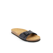 Carica l&#39;immagine nel visualizzatore di Gallery, Navy single-strap sandals AGATA made with eco-leather
