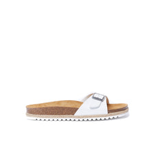 Load image into Gallery viewer, White single-strap sandals AGATA made with eco-leather
