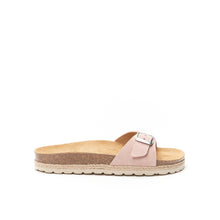 Load image into Gallery viewer, Pink single-strap sandals AGATA made with leather suede
