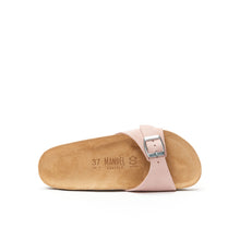 Load image into Gallery viewer, Pink single-strap sandals AGATA made with leather suede
