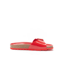 Load image into Gallery viewer, Red single-strap sandals AGATA made with eco-leather
