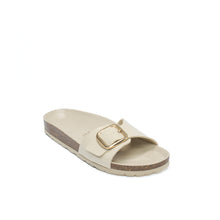 Load image into Gallery viewer, Beige single-strap AGATA BIG BUCKLE made with eco-leather
