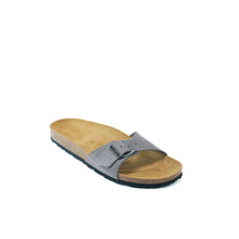 Load image into Gallery viewer, Grey single-strap AGATA made with suede leather
