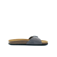 Load image into Gallery viewer, Grey single-strap AGATA made with suede leather
