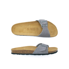 Load image into Gallery viewer, Grey single-strap AGATA made with suede leather
