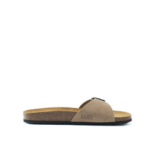 Load image into Gallery viewer, Taupe single-strap AGATA made with suede leather
