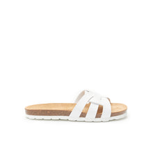 Load image into Gallery viewer, White sandals CLARA made with eco-leather
