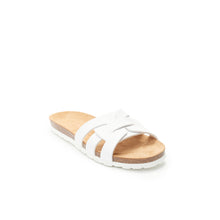 Load image into Gallery viewer, White sandals CLARA made with eco-leather
