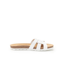 Load image into Gallery viewer, White sandals CLARA made with eco-leather
