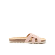 Load image into Gallery viewer, Pink sandals CLARA made with leather suede
