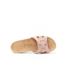 Load image into Gallery viewer, Pink sandals CLARA made with leather suede
