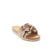 Carica l&#39;immagine nel visualizzatore di Gallery, Taupe single-strap SOFIA made with suede leather
