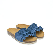 Carica l&#39;immagine nel visualizzatore di Gallery, Jeans single-strap SOFIA made with suede leather
