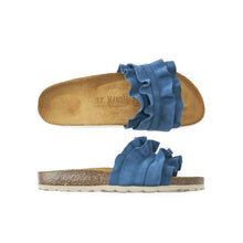 Carica l&#39;immagine nel visualizzatore di Gallery, Jeans single-strap SOFIA made with suede leather
