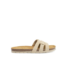 Load image into Gallery viewer, Beige multi-straps CLARA made with suede leather
