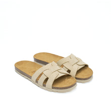 Load image into Gallery viewer, Beige multi-straps CLARA made with suede leather
