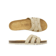 Load image into Gallery viewer, Beige multi-straps CLARA made with suede leather
