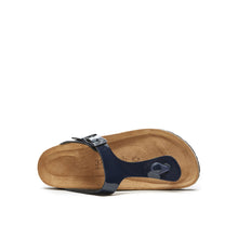 Carica l&#39;immagine nel visualizzatore di Gallery, Navy thong sandals BLANCA made with eco-leather
