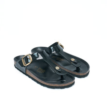 Carica l&#39;immagine nel visualizzatore di Gallery, Black thong BLANCA BIG BUCKLE made with eco-leather
