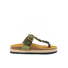 Carica l&#39;immagine nel visualizzatore di Gallery, Moss Green platforms LUNA made with eco-leather
