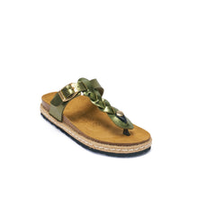 Carica l&#39;immagine nel visualizzatore di Gallery, Moss Green platforms LUNA made with eco-leather
