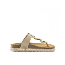 Load image into Gallery viewer, Beige platforms LUNA made with suede leather
