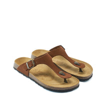 Carica l&#39;immagine nel visualizzatore di Gallery, Chestnuts thong DAVID made with suede leather
