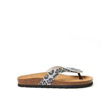 Carica l&#39;immagine nel visualizzatore di Gallery, Black thong sandals LENE made with eco-leather
