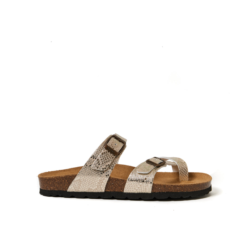 Platinum multi-strap sandals DARIA made with eco-leather