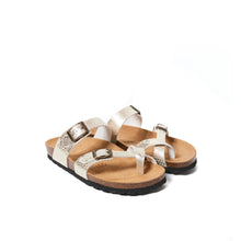 Carica l&#39;immagine nel visualizzatore di Gallery, Platinum multi-strap sandals DARIA made with eco-leather
